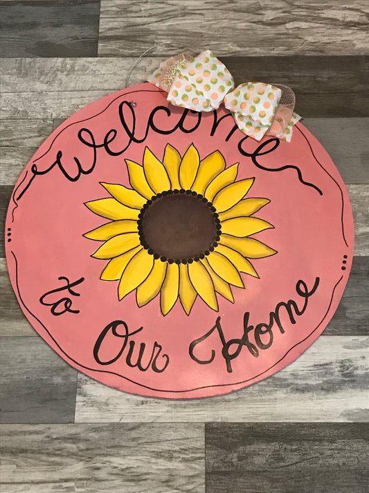 Welcome to our home sunflower - Doorhangerjunction